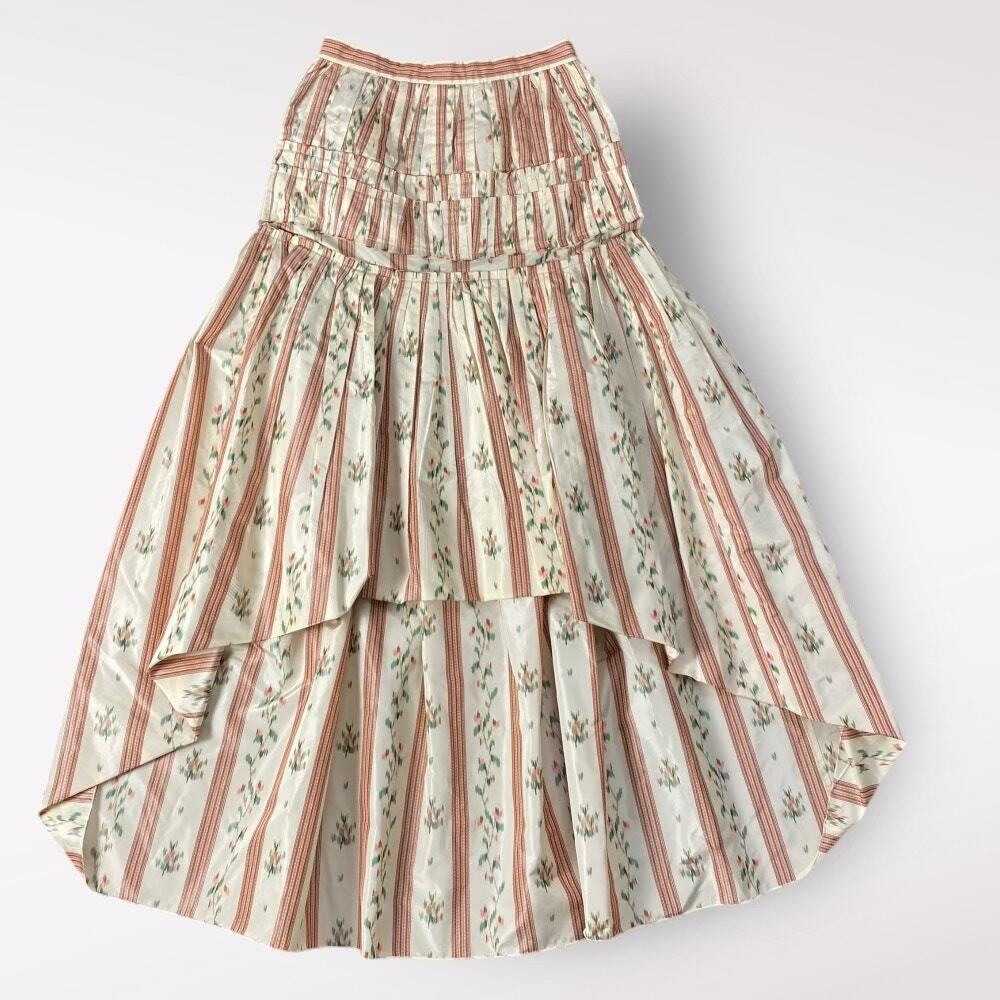 Brock Collection Ophelie Runway SS19 Silk Blend Midi Skirt Size 2 Italian Luxury